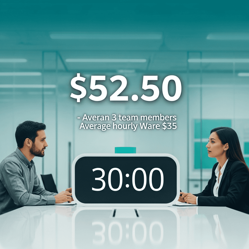 Cover Image for How Much Does a 30-Minute Meeting Cost? [$700–$1,600]