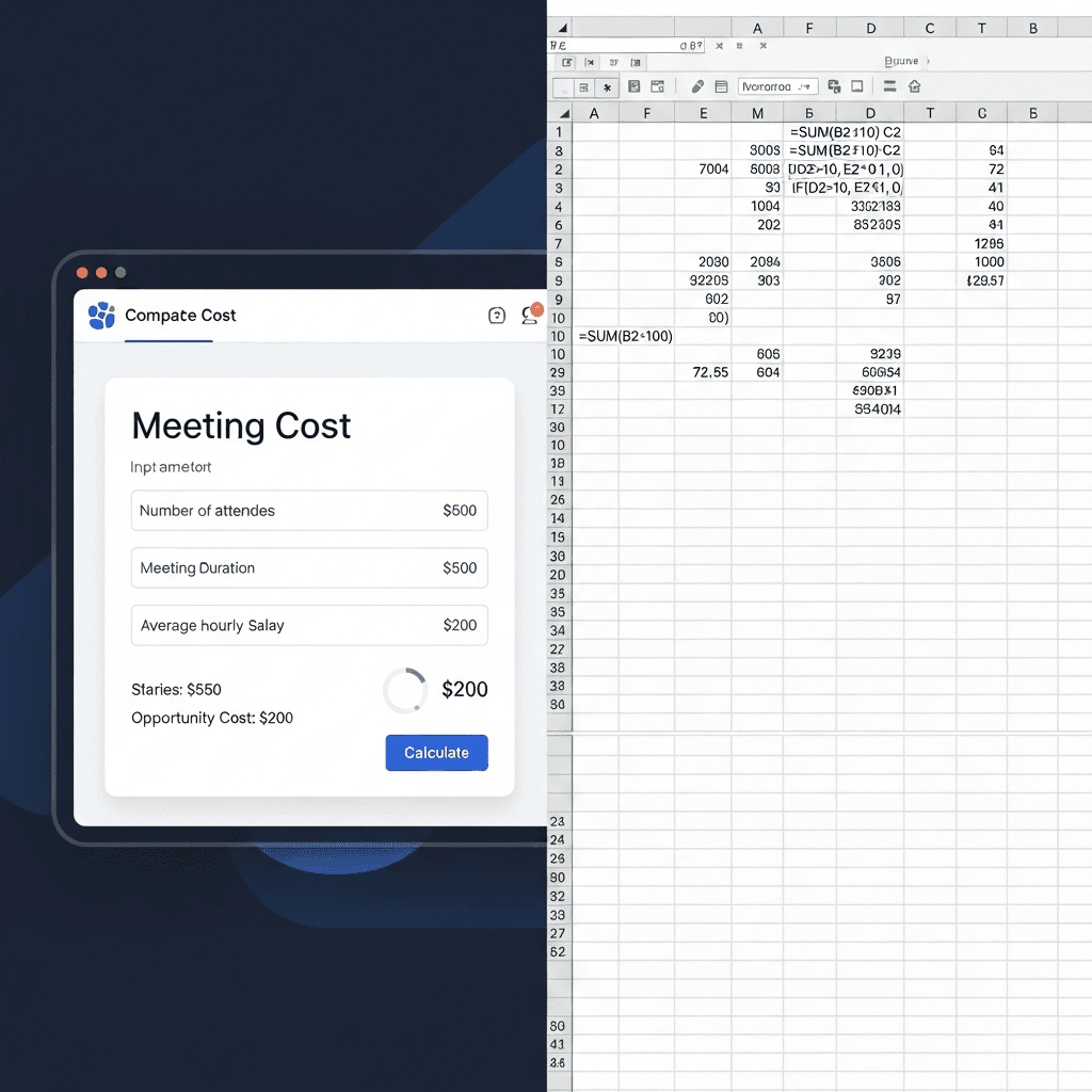 Cover Image for Meeting Cost Calculator vs Spreadsheet: Which Should You Use? [2026]